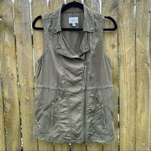 American Eagle Olive Green Utility Vest Sz XS